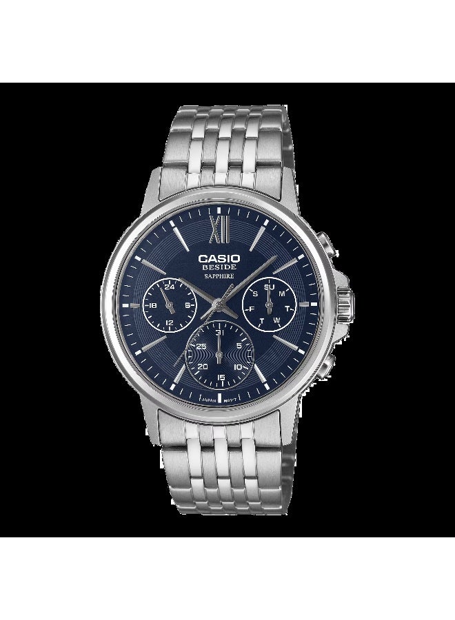 Beside Sapphire Glass Stainless Steel Men's Wrist Watch - BMS-300D-2AVDF